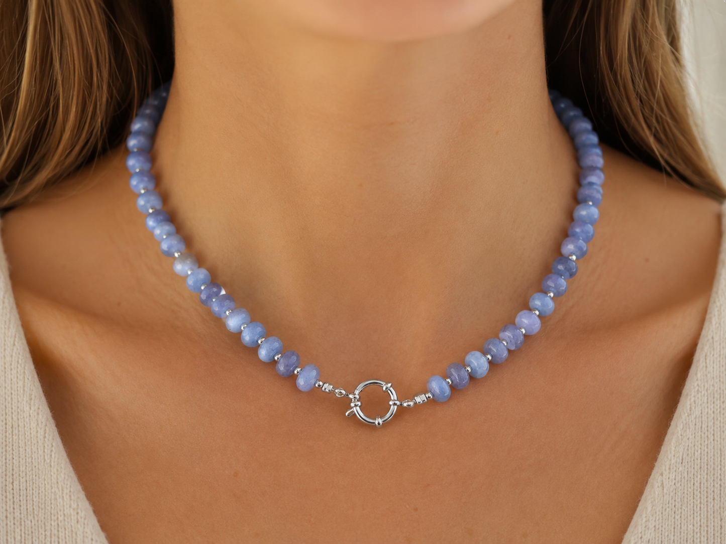 COLLAR MEDUSA SILVER GLACIAL
