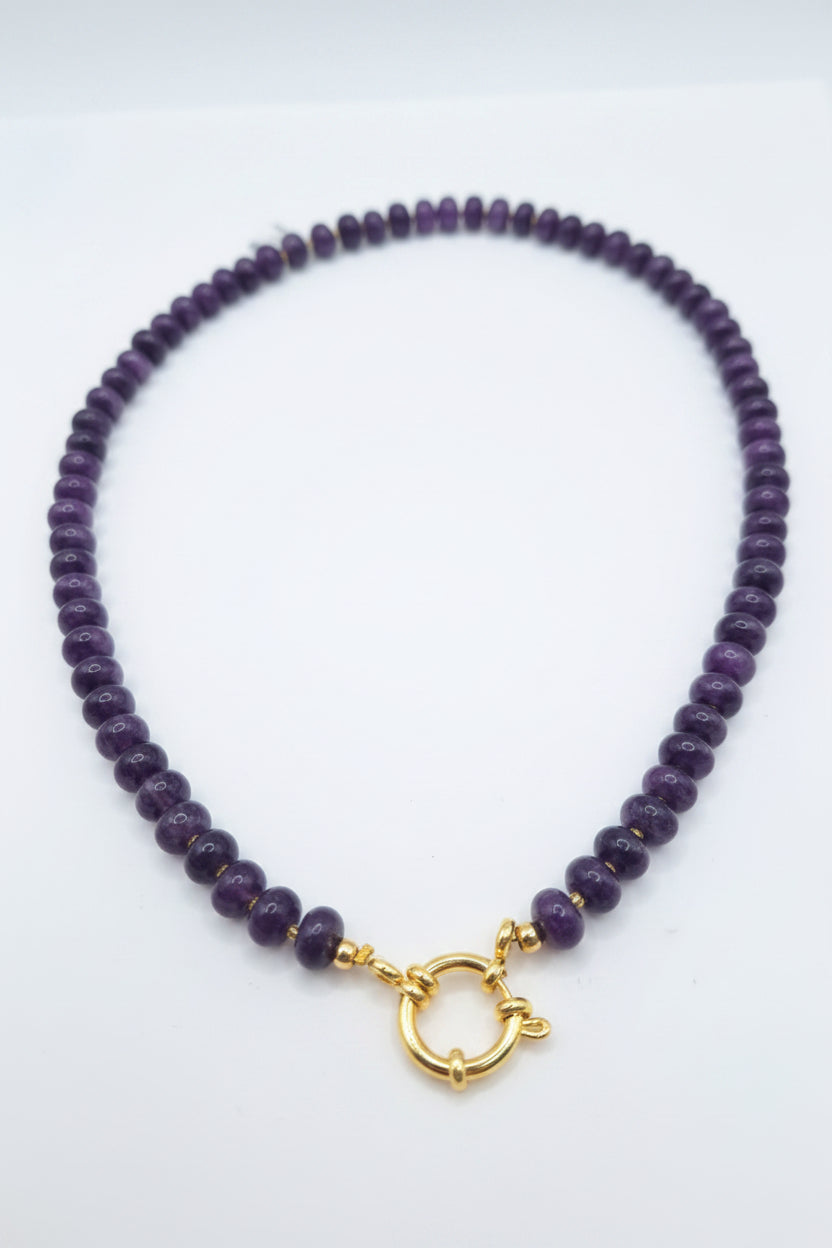 COLLAR MEDUSA GOLD LILA