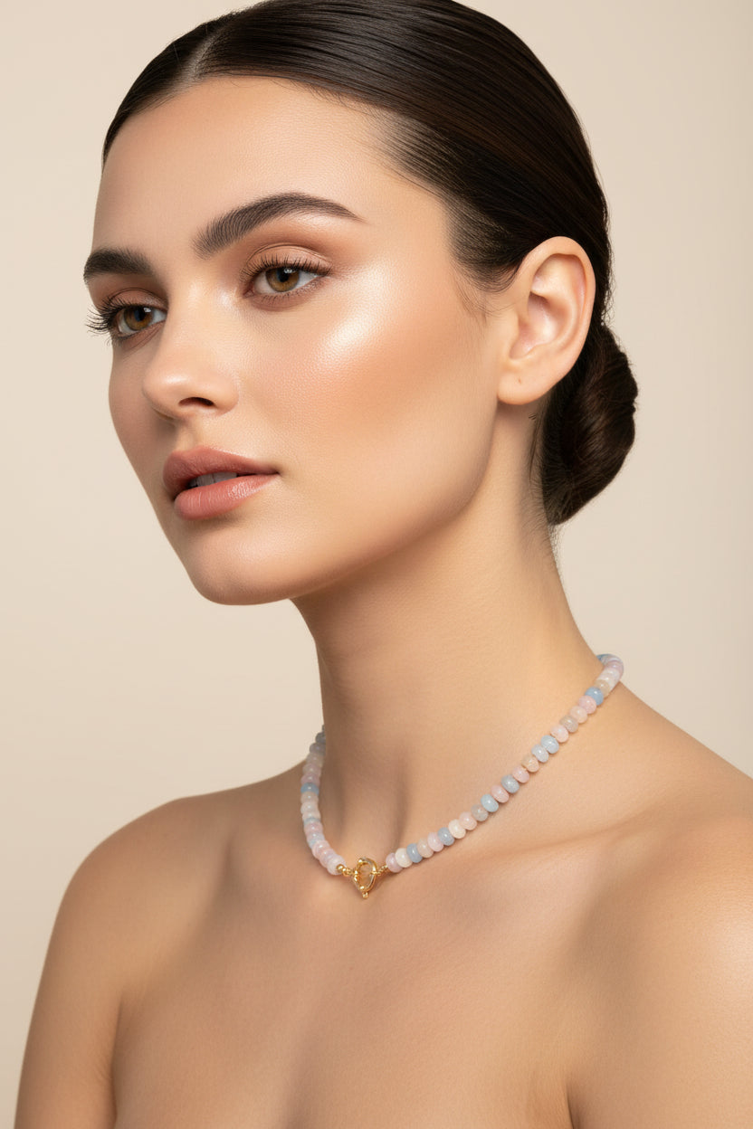 COLLAR MEDUSA GOLD PASTEL