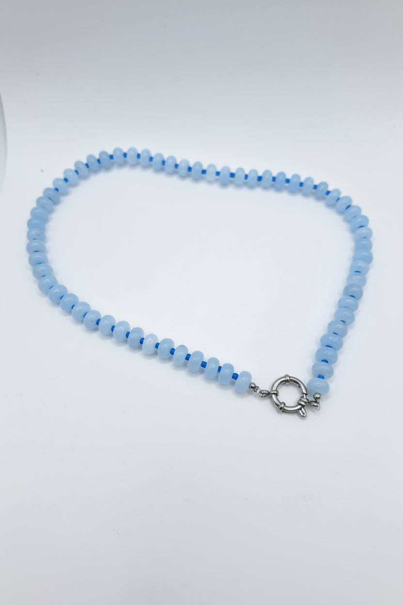 COLLAR MEDUSA SILVER BLUE