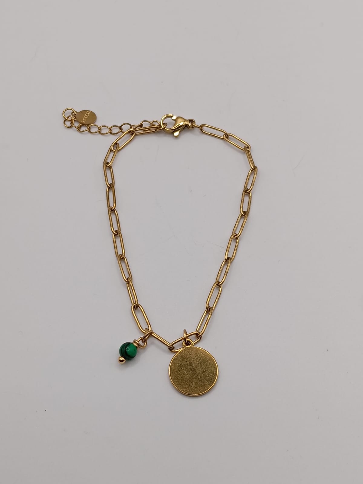 PULSERA GRABADA CON PIEDRA NATURAL