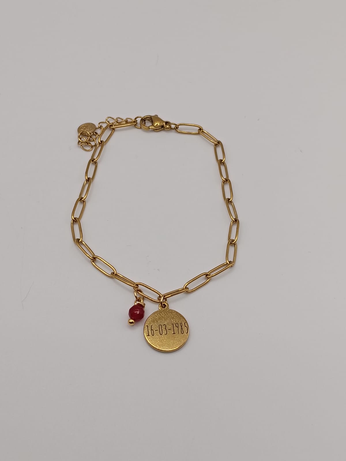 PULSERA GRABADA CON PIEDRA NATURAL