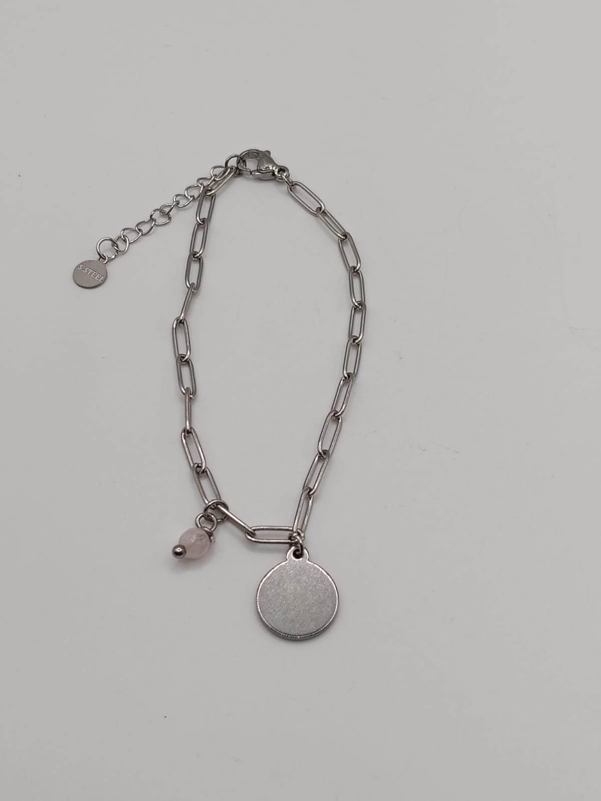 PULSERA GRABADA CON PIEDRA NATURAL