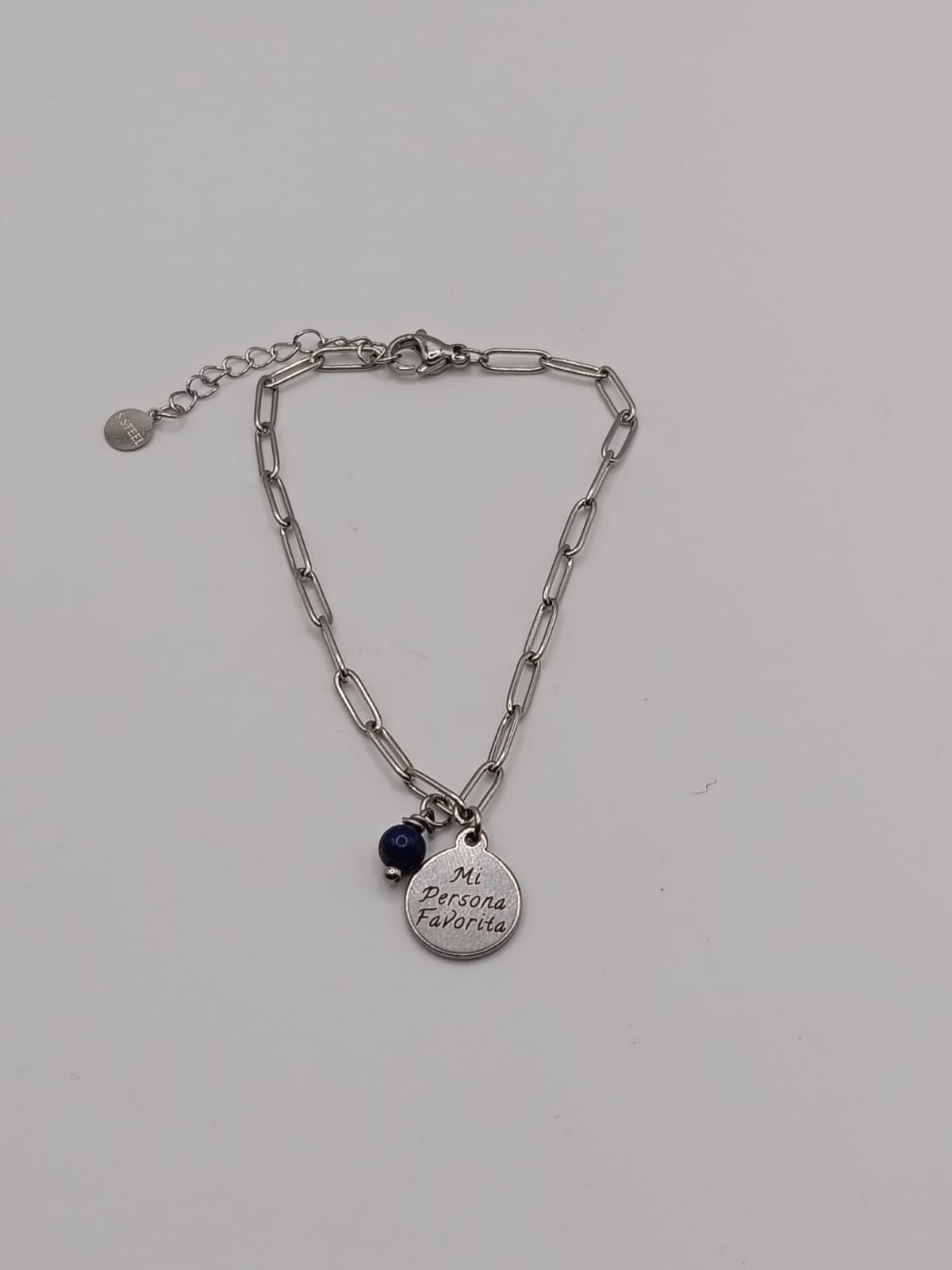 PULSERA GRABADA CON PIEDRA NATURAL