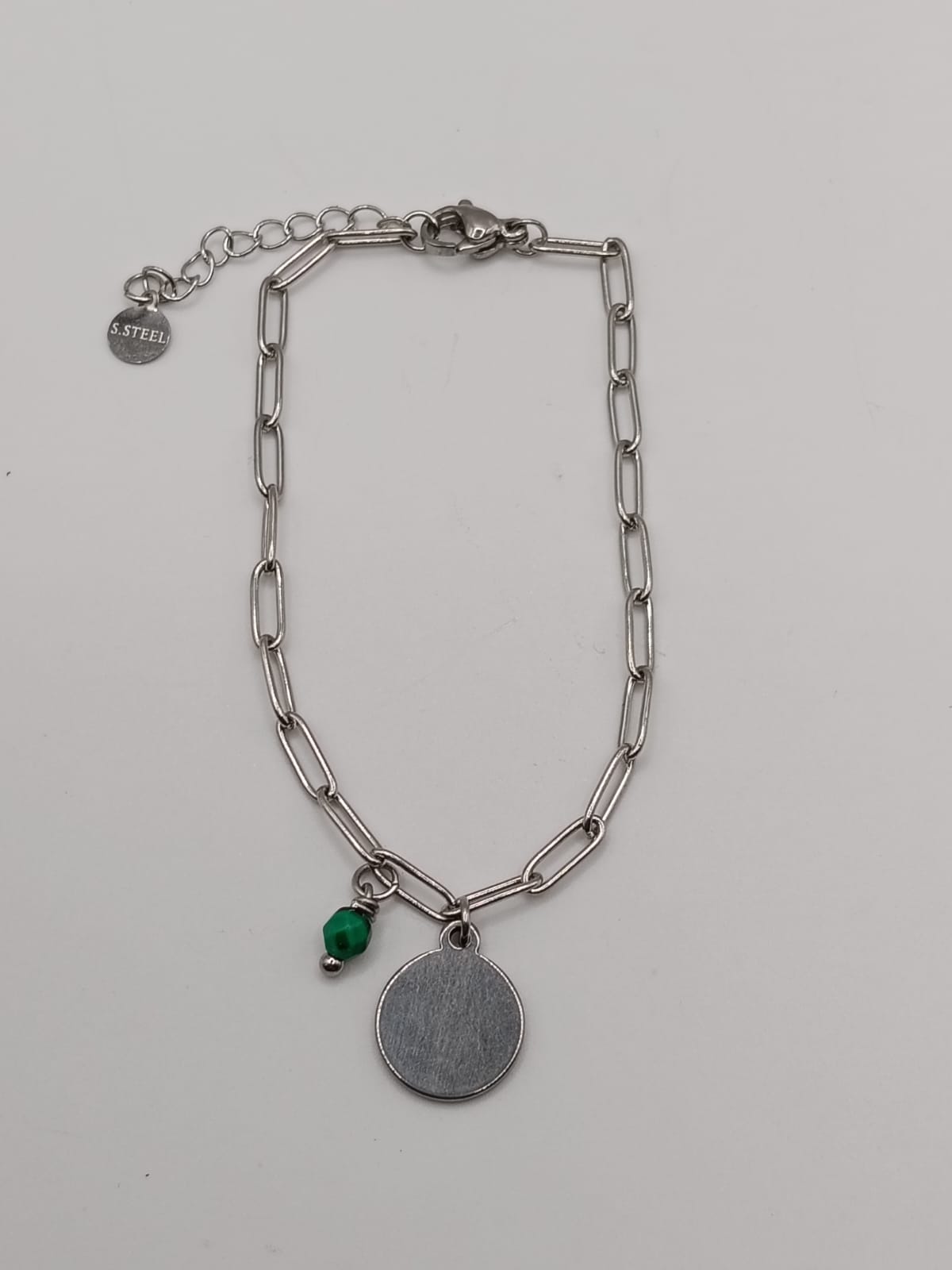 PULSERA GRABADA CON PIEDRA NATURAL