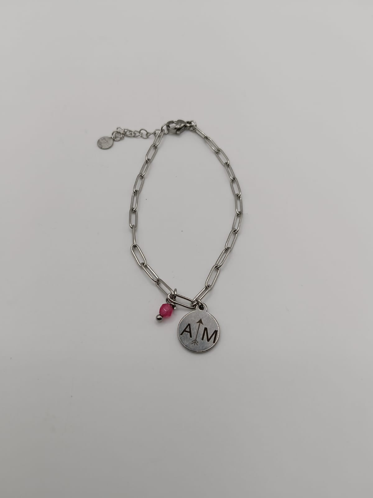 PULSERA GRABADA CON PIEDRA NATURAL